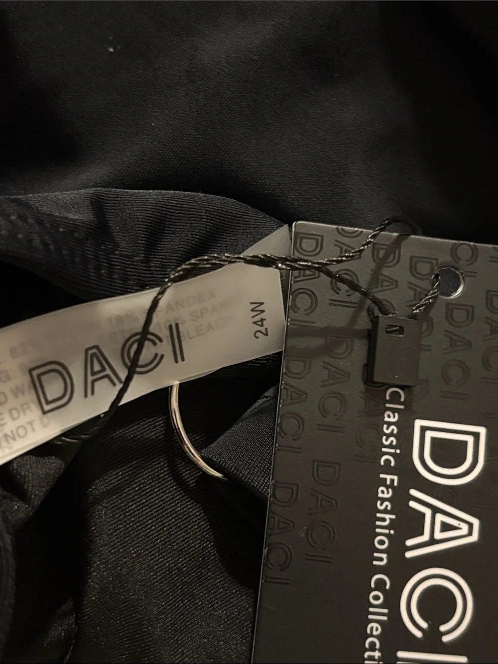 Daci Tankini Swimsuit‎ Top Black Size 24W